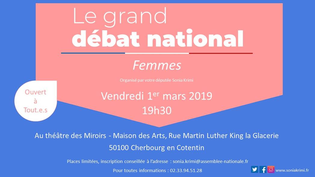 image à la une Grand Débat National « Parole aux femmes ! » à Cherbourg-en-Cotentin