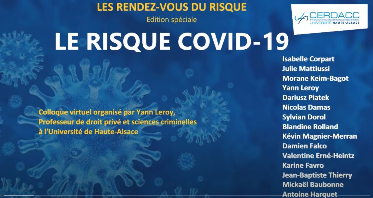 image à la une Les Rendez vous du CERDACC : le  risque COVID-19