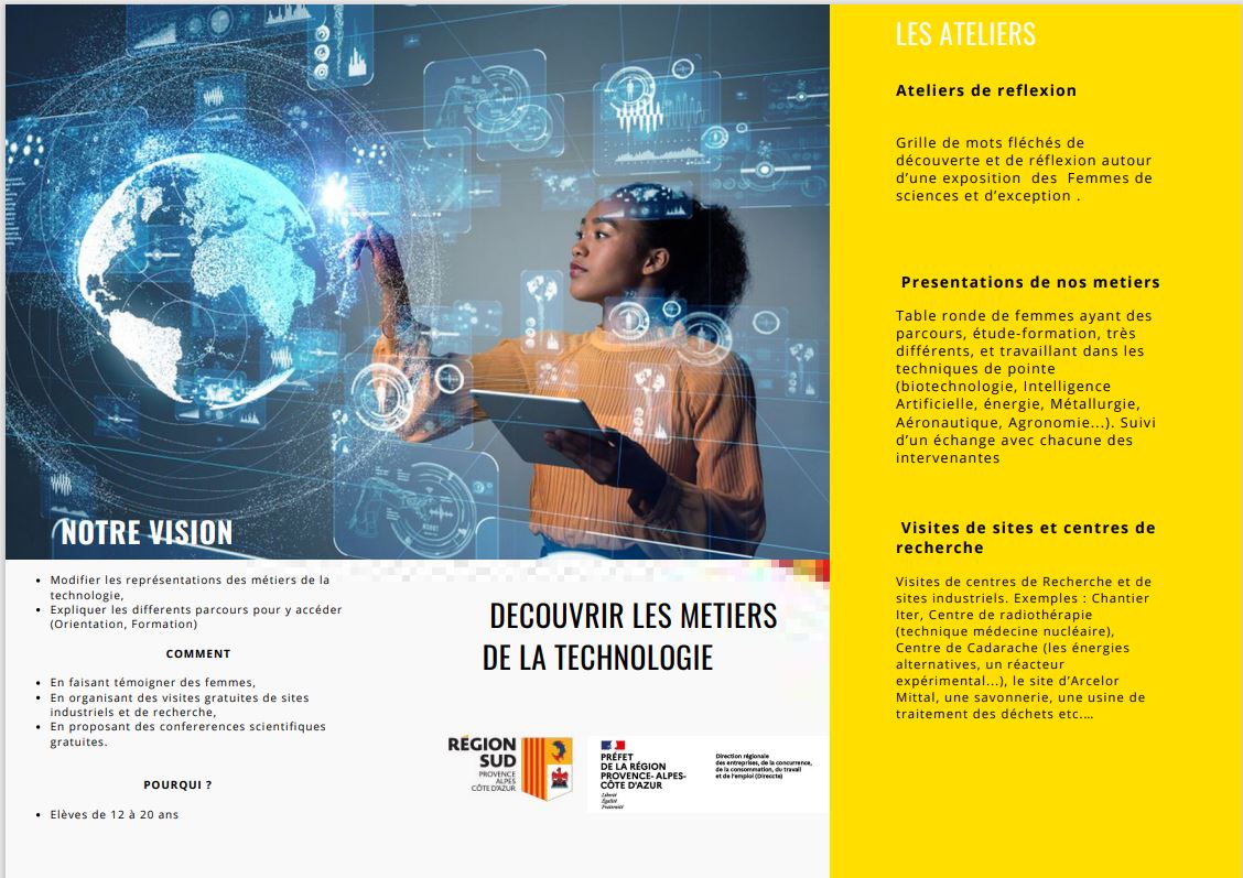 image à la une Découvrez et faites découvrir les métiers de la Technologie