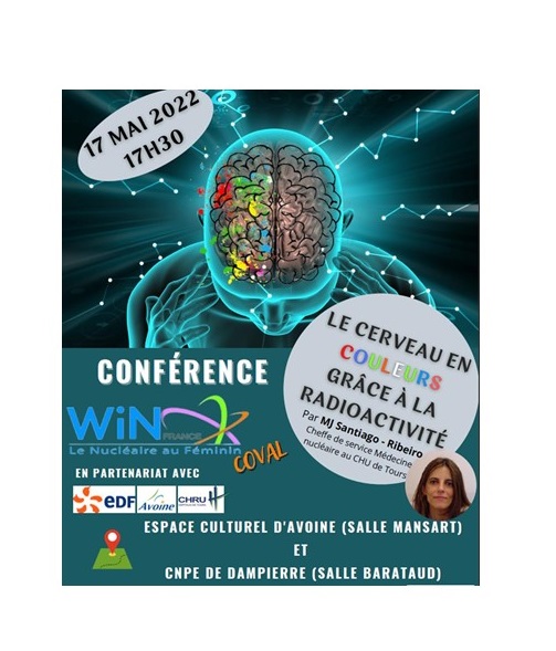 image à la une WIN COVAL organise, le 17 mai, sa première conférence : « le cerveau en couleurs grâce à la radioactivité ».
