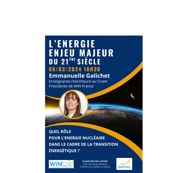 image à la une WiN Normandie  a organisé une conférence : « Quel rôle pour l’énergie nucléaire dans le cadre de la transition énergétique ? »