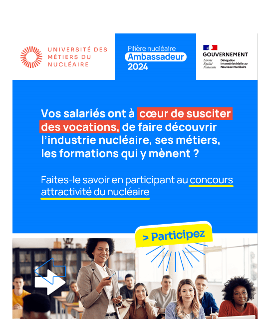 image à la une Le concours « attractivité des métiers du nucléaire » 2024 est ouvert.